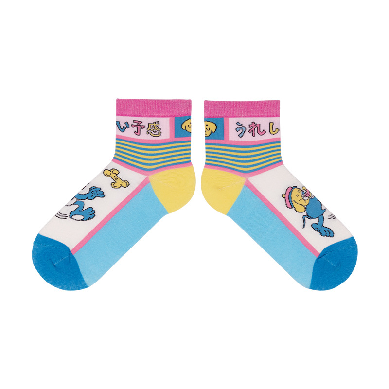 2020 Socks Female Socks Cute Cartoon Series Illustrator Tide Ins Socks Socks Male Japanese Couple Socks